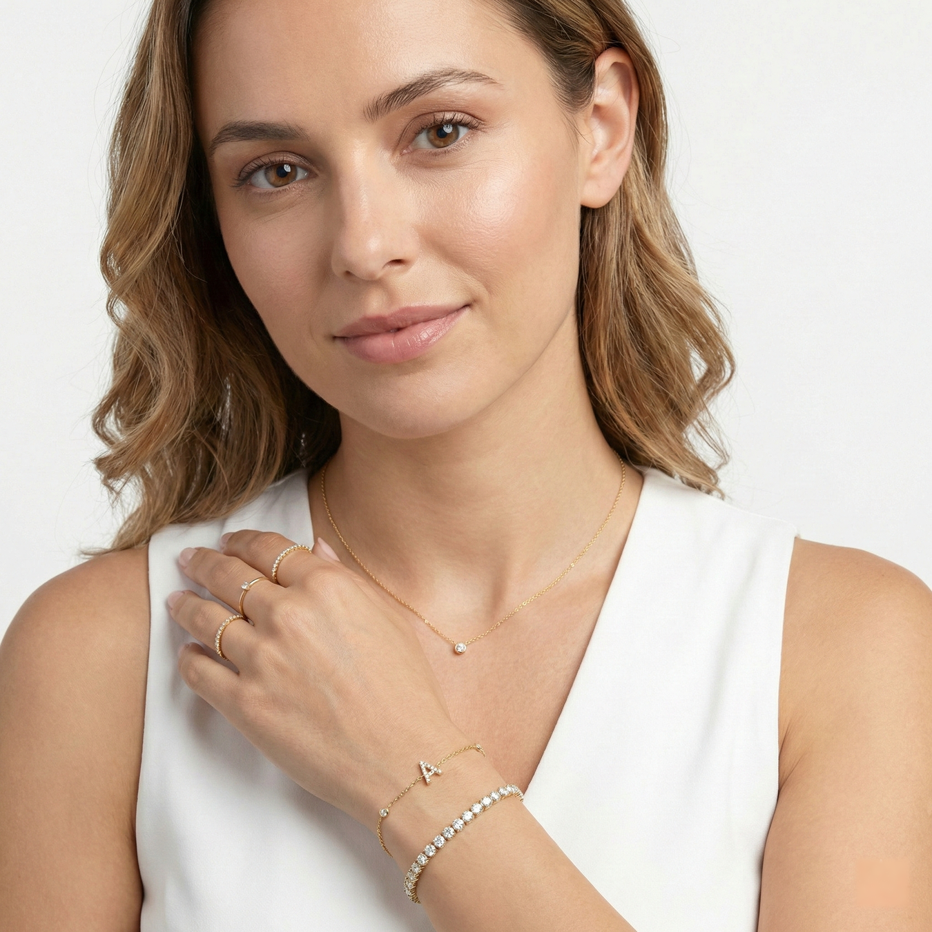 AX Station Initial Bracelet