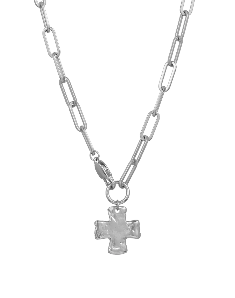 Chunky Cross Chain Necklace