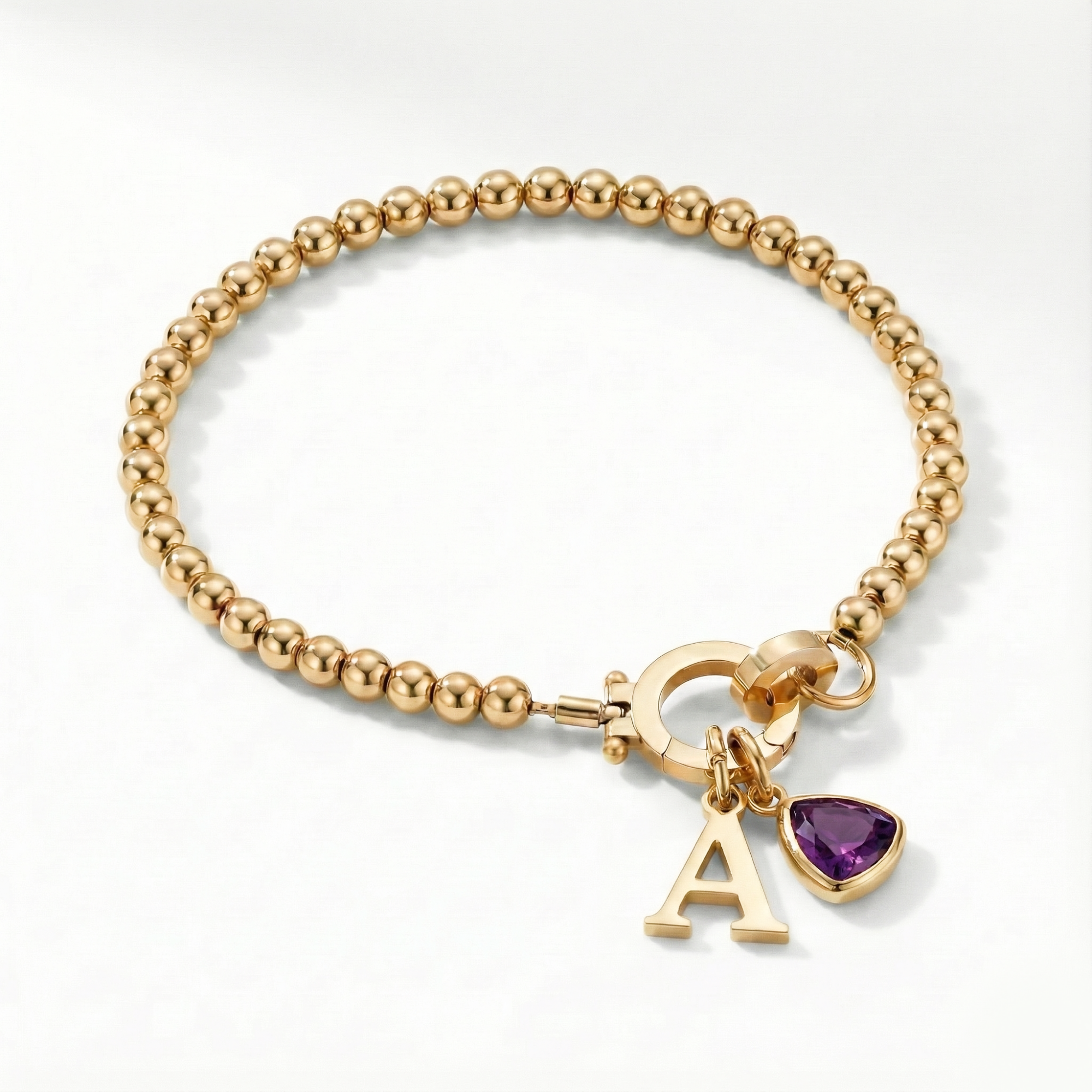 AX Initial Birthstone Bracelet