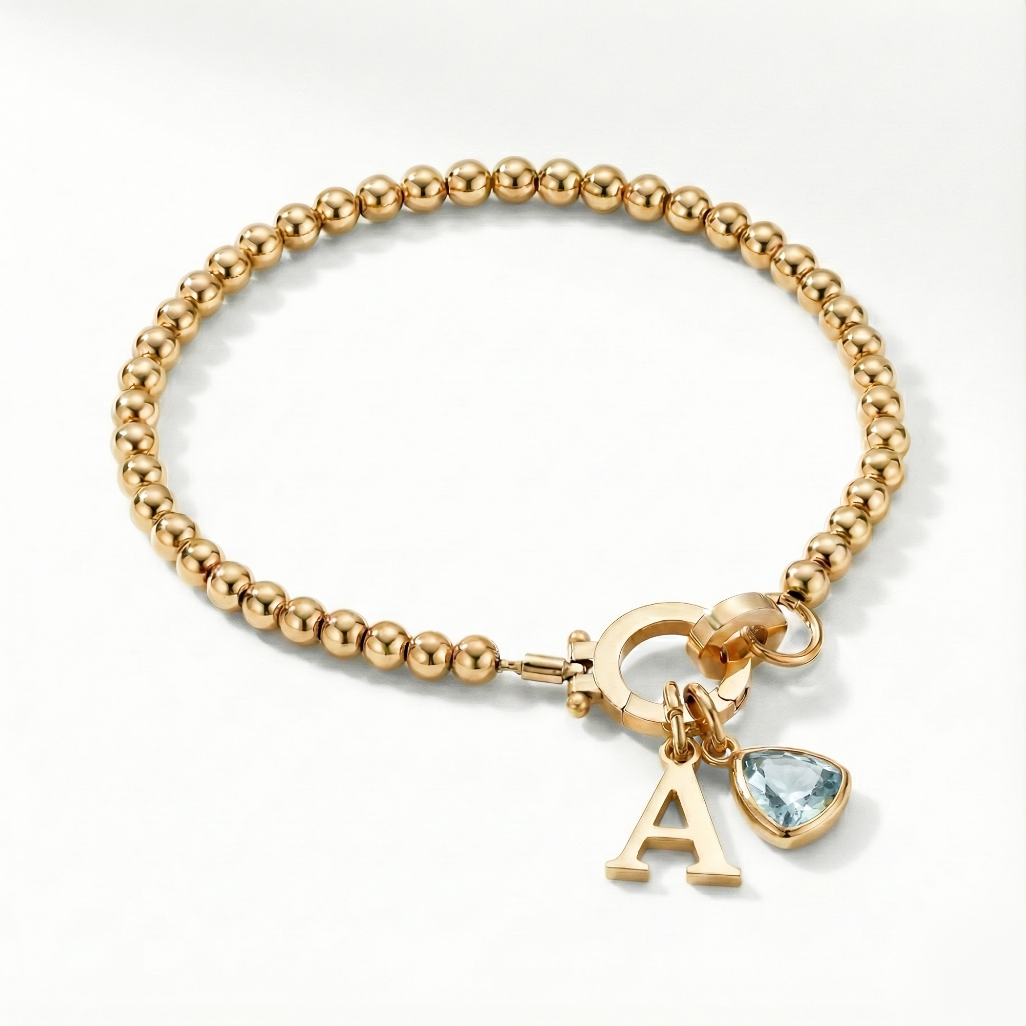 AX Initial Birthstone Bracelet