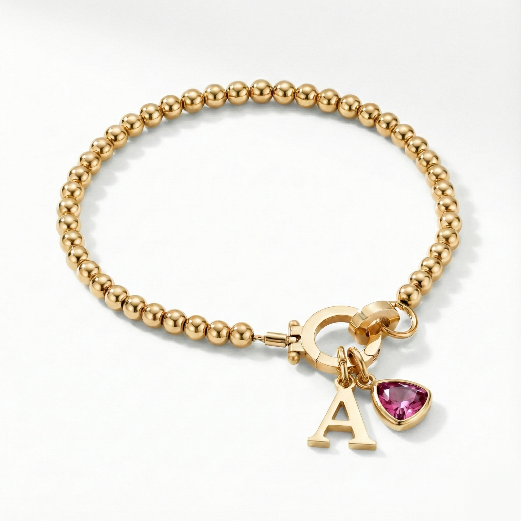 AX Initial Birthstone Bracelet