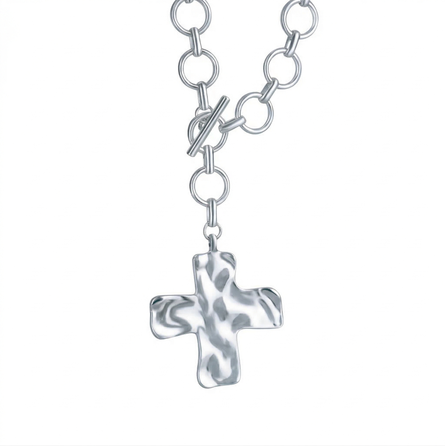 Chunky Cross Belcher Necklace