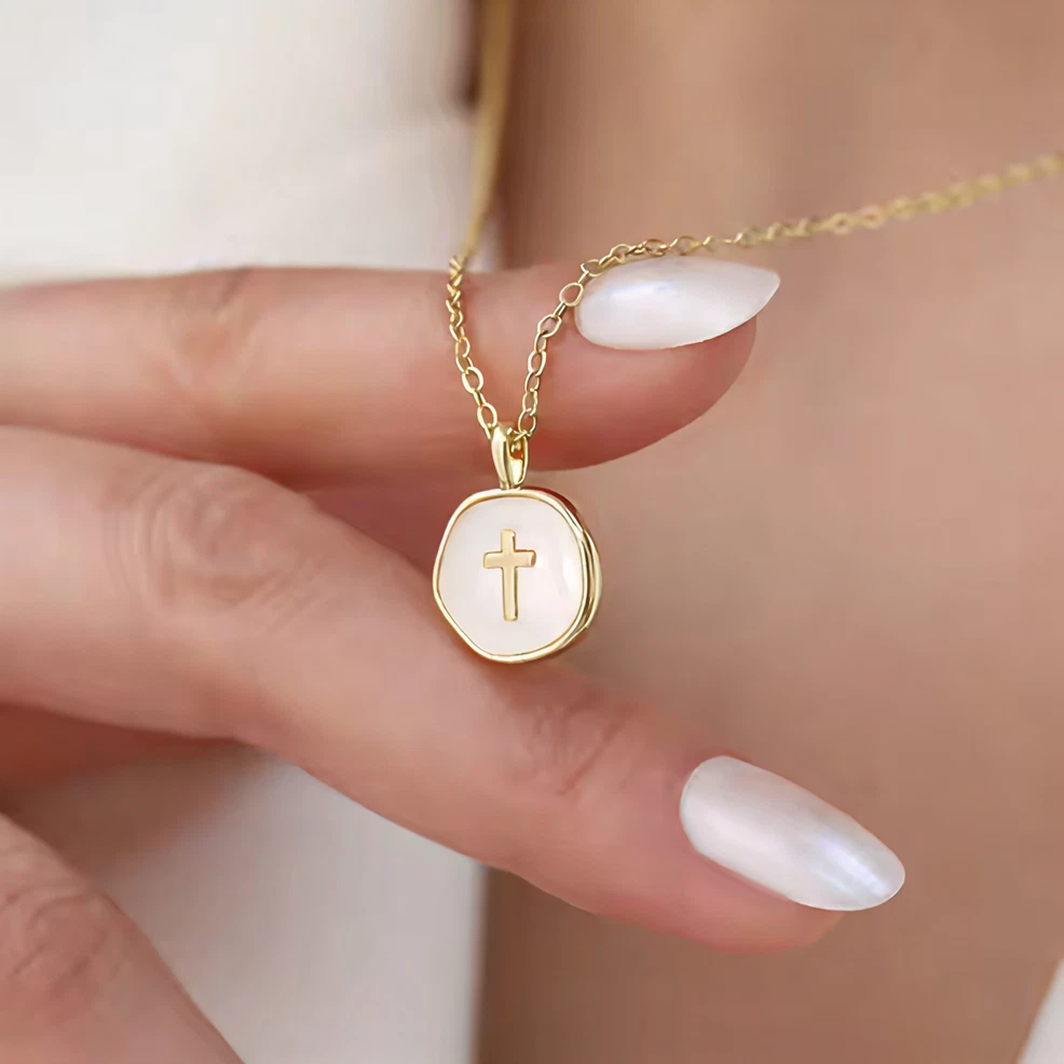 Living Water Cross Necklace