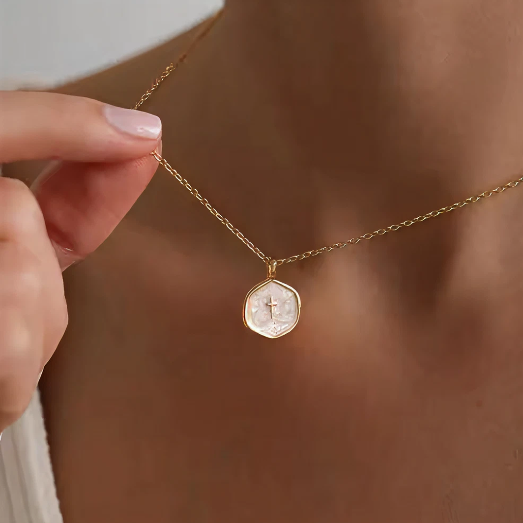 Living Water Cross Necklace