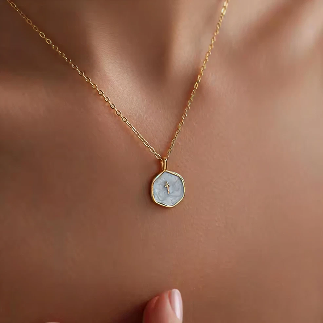 Living Water Cross Necklace