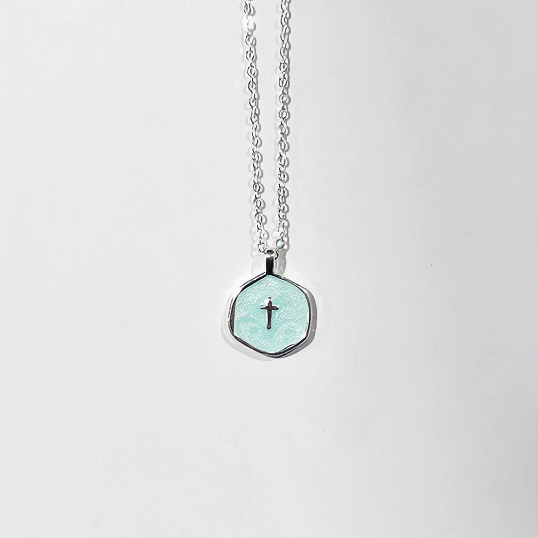 Living Water Cross Necklace